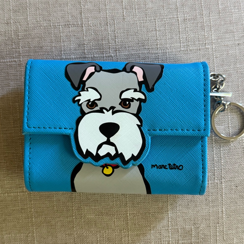 Marc Tetro Blue Dog Print Wallet